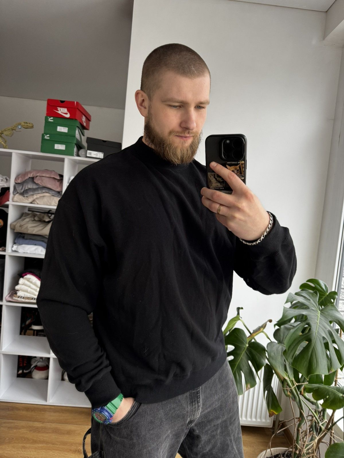 Opening Ceremony Opening Ceremony black oversize sweatshirt size M Size US M / EU 48-50 / 2 - 4 Thumbnail