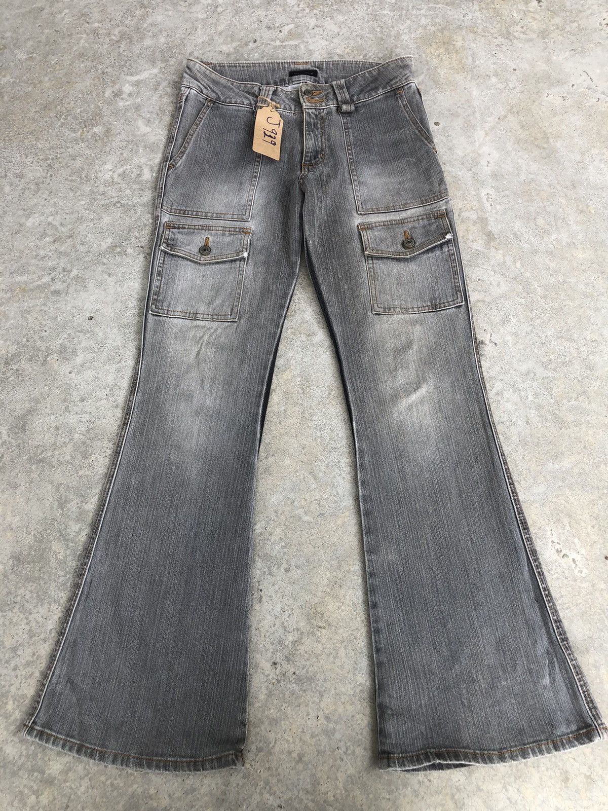 If Six Was Nine Japanese Daily Topics Flared Jeans Cargo Pants Size US 29 - 1 Thumbnail