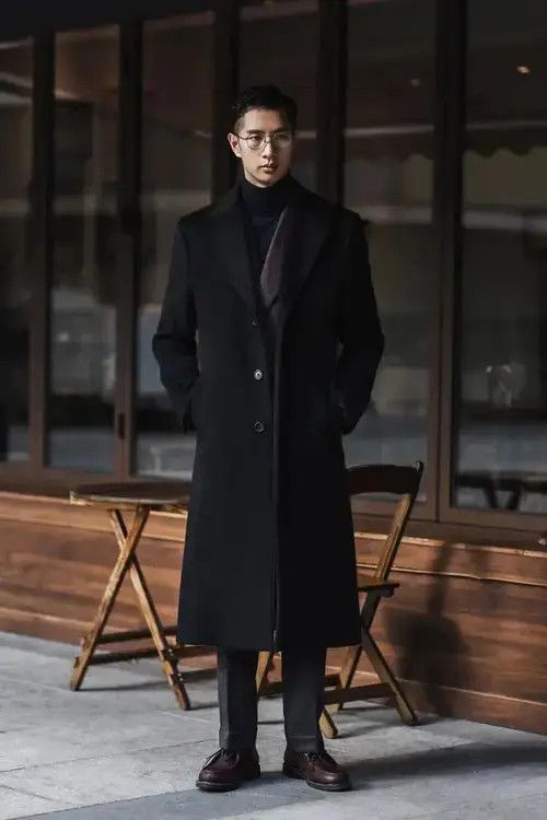 Aran Isles Knitwear × Japanese Brand Sweater Winter Long Warm Black Trench Coat Size US L / EU 52-54 / 3 - 2 Thumbnail
