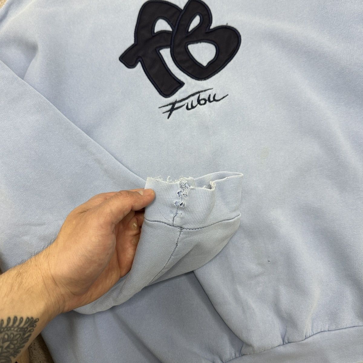 Fubu Vintage 90s Fubu distressed sweatshirt streetwear y2k og rap Size US M / EU 48-50 / 2 - 9 Thumbnail