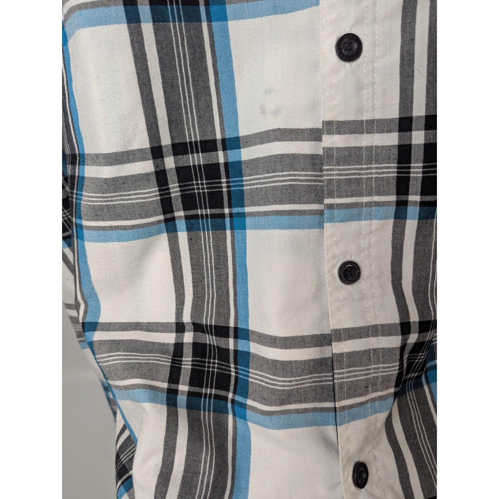 Vintage YAGO Shirt Men’s 5XL White Plaid Button-Up Short Sleeve Baggy Y2K Streetwear Size US XXL / EU 58 / 5 - 4 Thumbnail