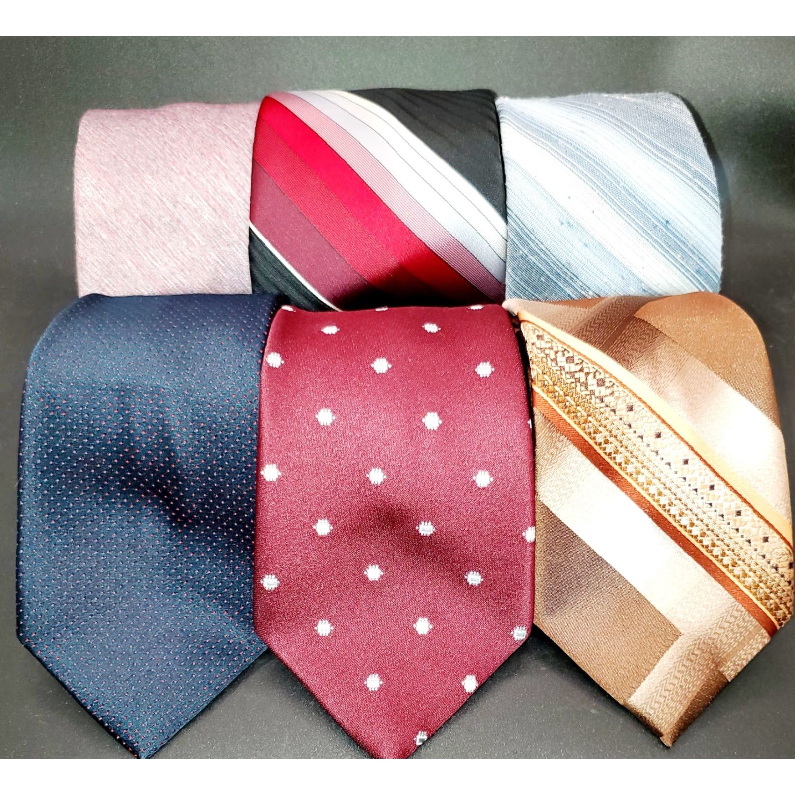 Vintage VINTAGE Don Loper Beverly Hills Necktie Tie 6-Pack / 100% Polyester / Preppy Style / Brown Plaid Checks / 57"-60" / Men / Lot of 6 Size ONE SIZE - 2 Thumbnail