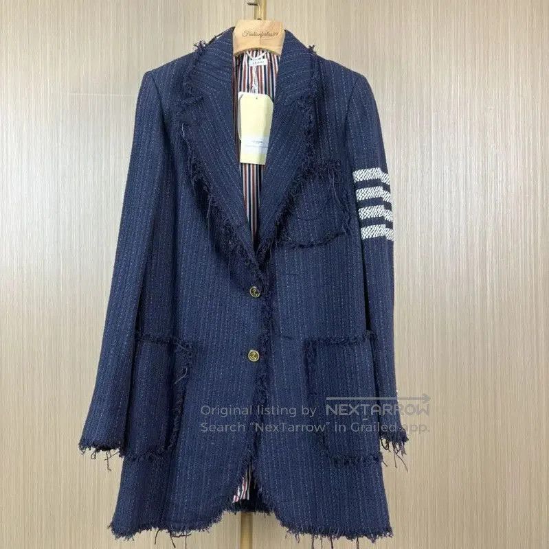 Thom Browne Thom Browne Navy Cotton Women's Coat . Size M / US 6-8 / IT 42-44 - 1 Thumbnail