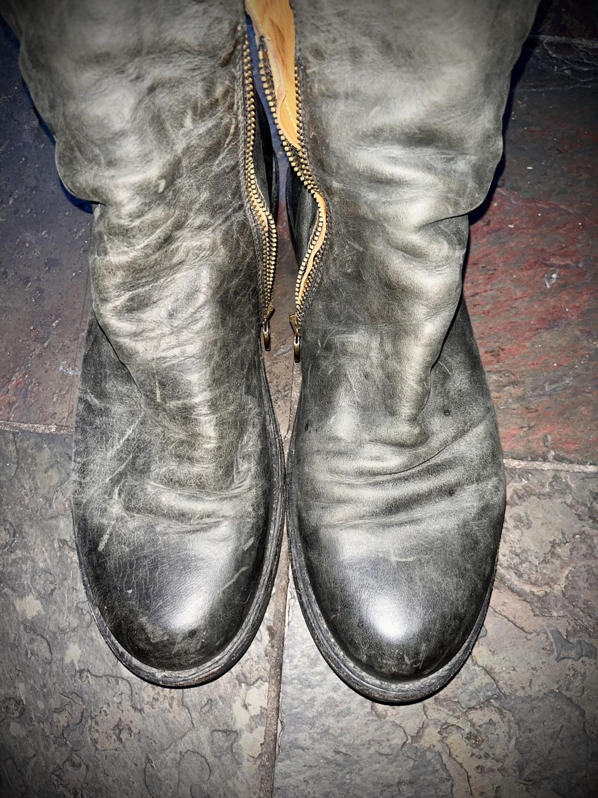 Fiorentini + Baker Fiorentini + Baker ELF Black Distressed Leather Boots Size US 10 / EU 43 - 9 Thumbnail