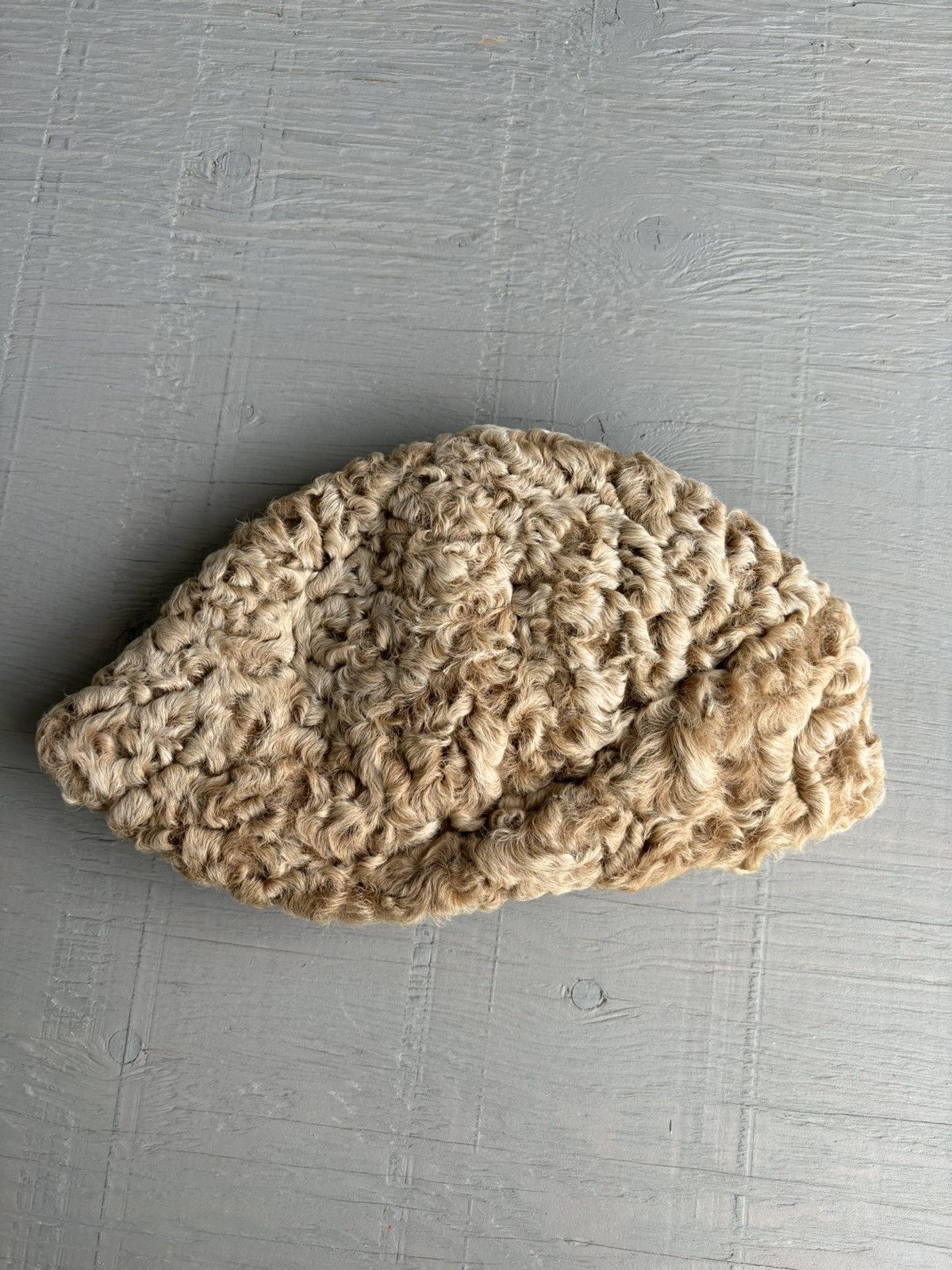 Vintage Vintage Fur Hat Astrakhan Cossack Wool Sheep Euro Russia Cap Size ONE SIZE - 5 Thumbnail
