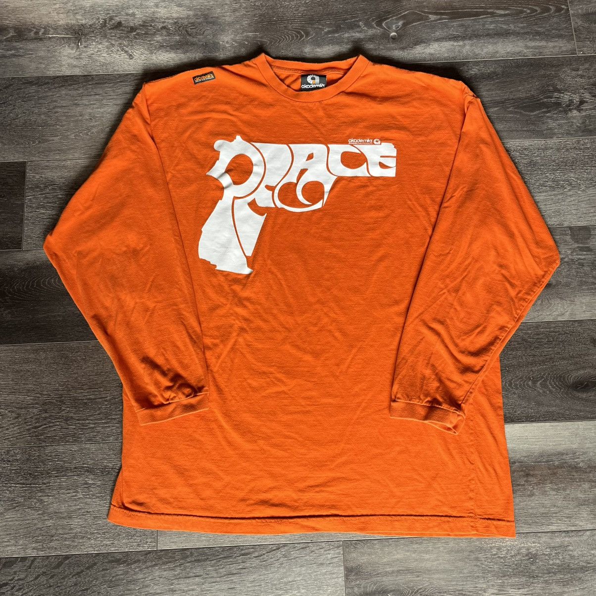 Akademiks Vintage 2000s Akademiks Peace Gun Graphic Longsleeve T Shirt Size US XXL / EU 58 / 5 - 1 Thumbnail