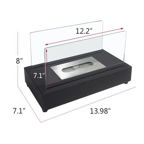 Designer × Homemade Rectangle Tabletop Bio Ethanol Fireplace Indoor Outdoor,Port Size US L / EU 52-54 / 3 - 2 Thumbnail