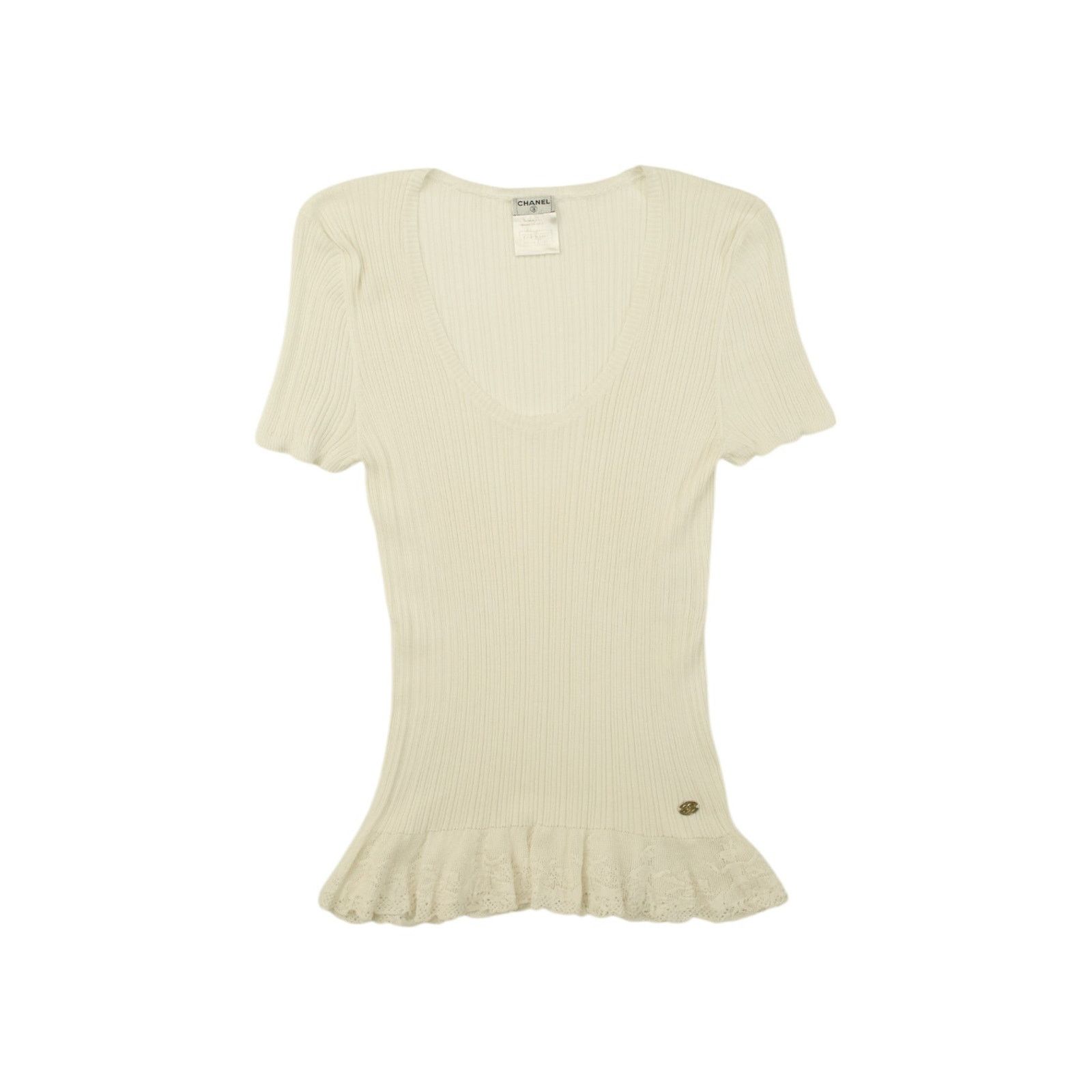Chanel F/W 1996 White Top Size M / US 6-8 / IT 42-44 - 1 Thumbnail