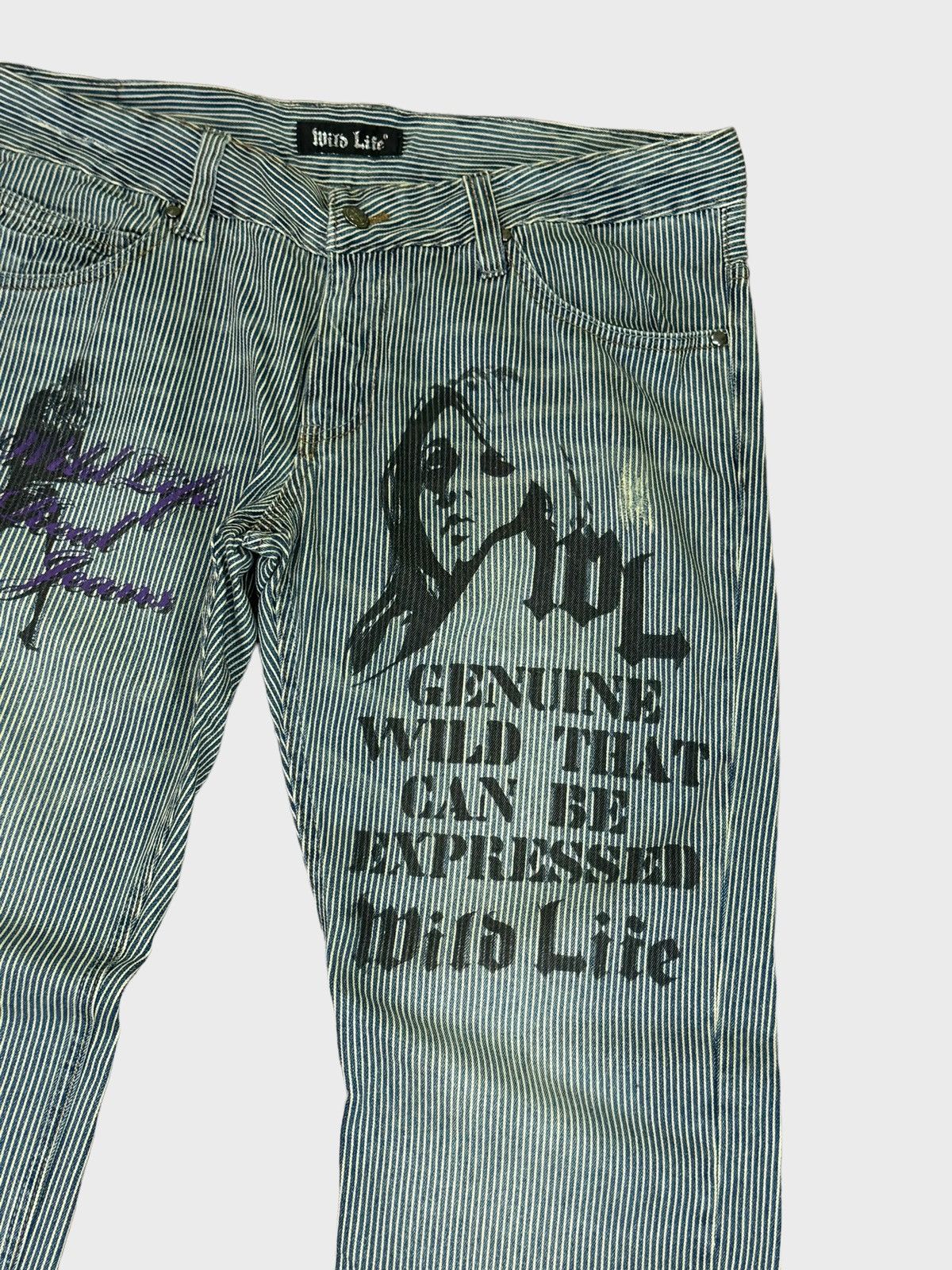 Japanese Brand Genuine WILD LIFE Hickory Hysteric Glamour Style Pants Size US 35 - 4 Thumbnail