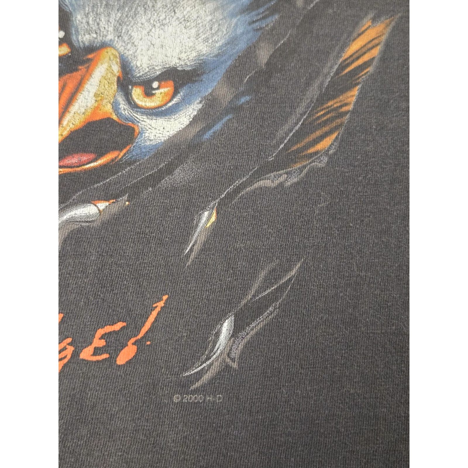 Harley Davidson VINTAGE Harley-Davidson Shirt Mens L Eagle Cutting Edge Oakdale NY 2000s Black Graphic Print Double-Sided Crew Neck Short Sleeve Mens Size US L / EU 52-54 / 3 - 3 Thumbnail