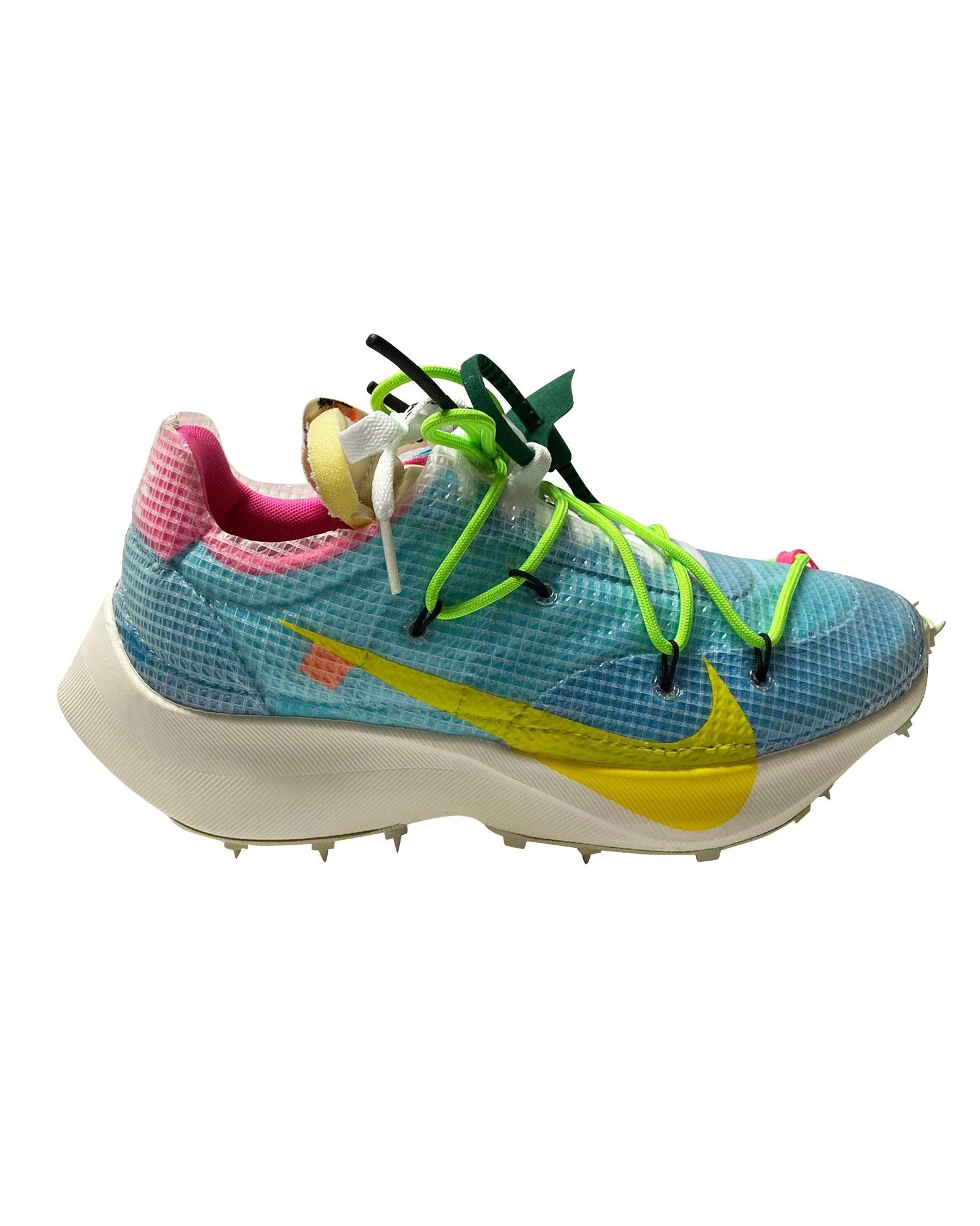 image of Textured Blue Nike X Off-White Vapor Street Sneakers, Women's (Size 8.5)