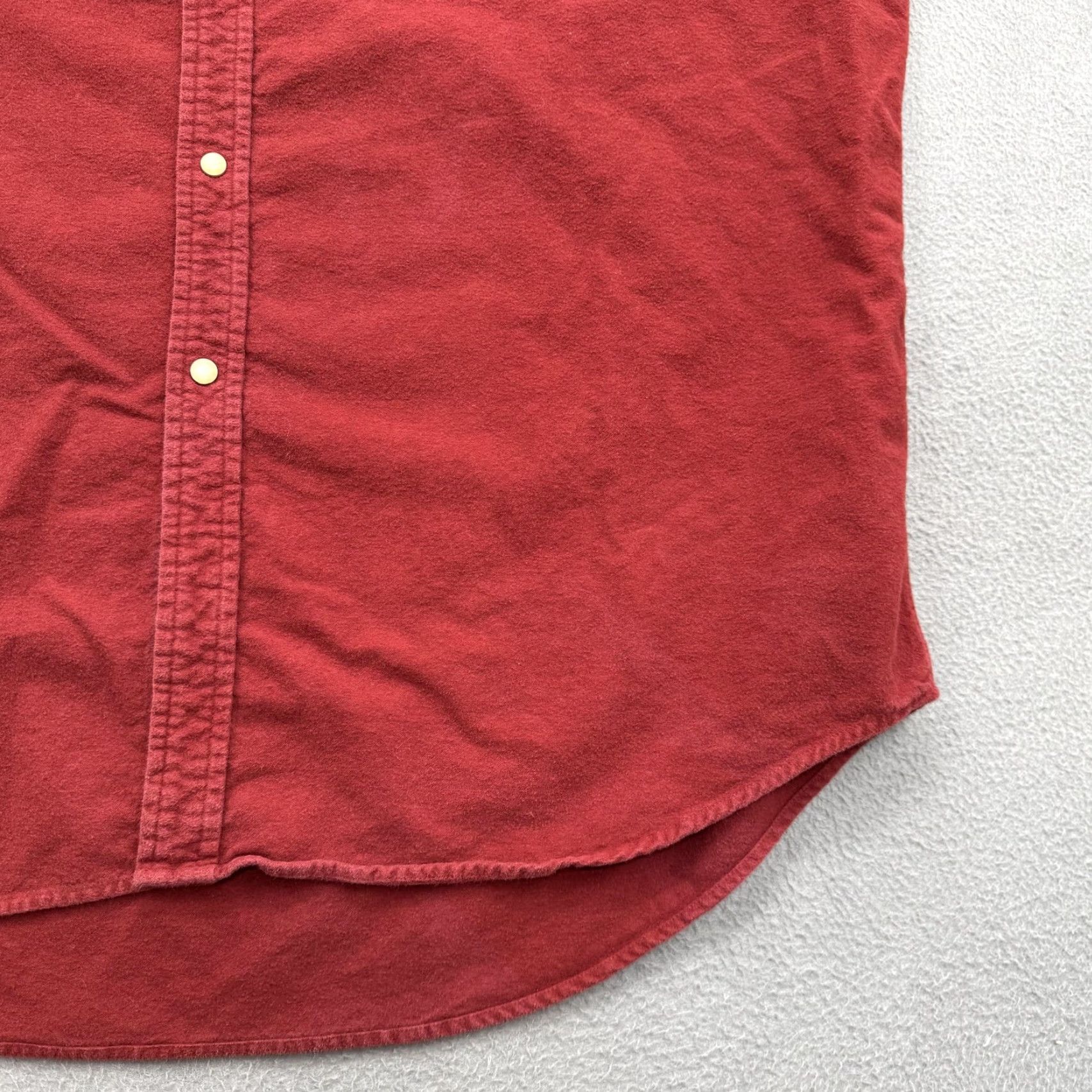 The Territory Ahead The Territory Ahead Shirt Mens 2XL Red Solid Western Snap Long Sleeve Cotton Size US XXL / EU 58 / 5 - 7 Thumbnail
