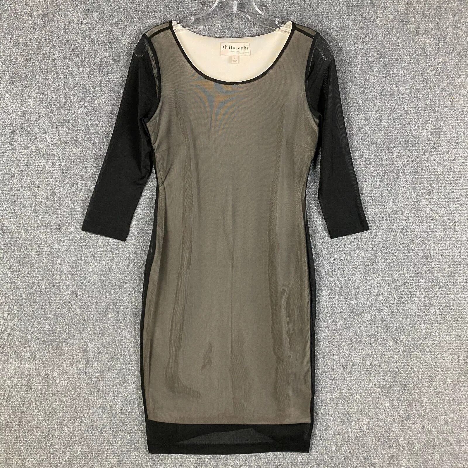 Other Philosophy Sheath Dress Women's Small 3/4 Sleeve Black Size S / US 4 / IT 40 - 1 Thumbnail