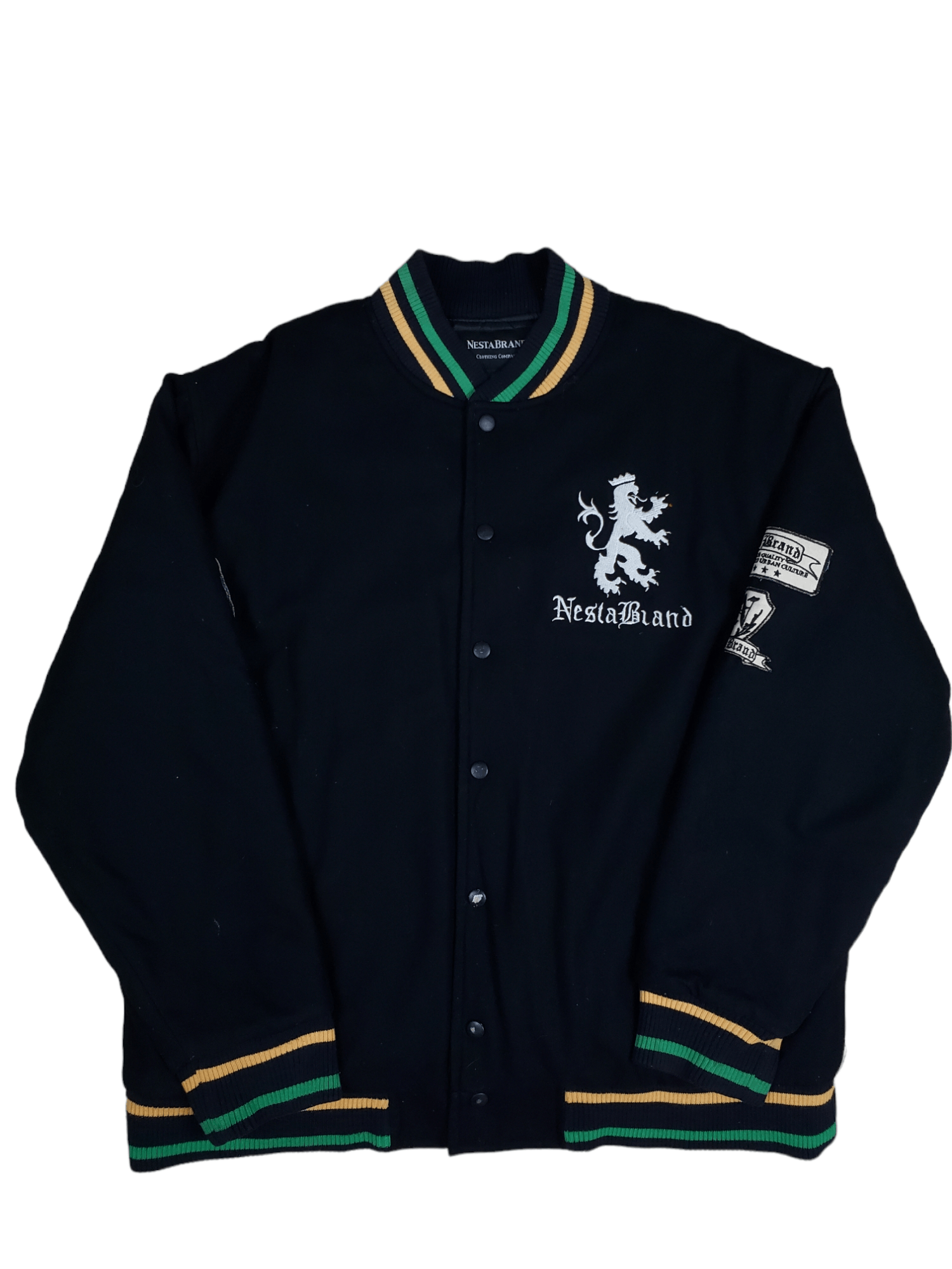 Japanese Brand × Vintage 💥Varsity Wool Jacket Nesta Brand Big Logo💥 Size US L / EU 52-54 / 3 - 2 Thumbnail