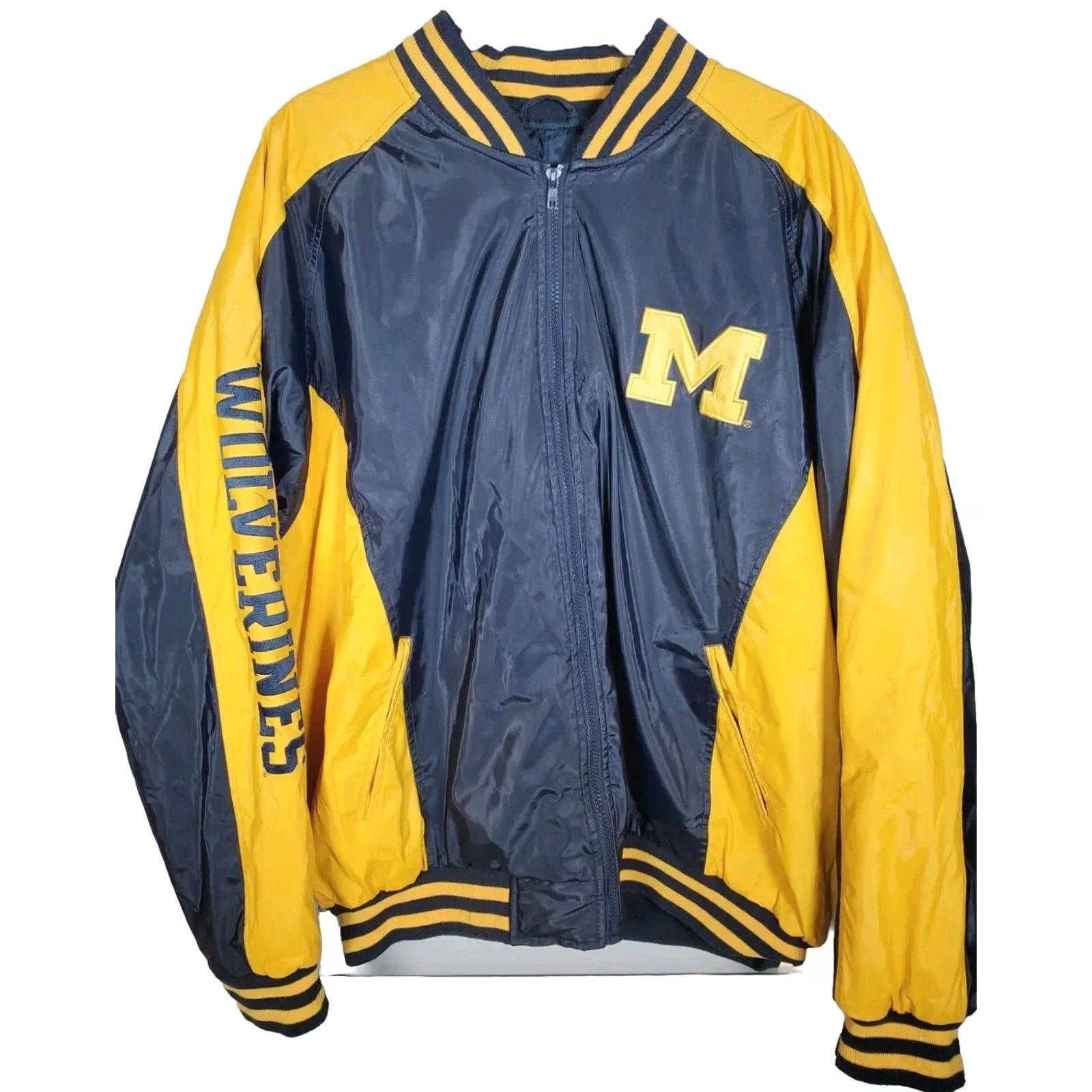 Vintage Vintage Steve & Barry'S University of Michigan Wolverines Lined Varsity Jacket Mens XXL Size US XXL / EU 58 / 5 - 2 Thumbnail