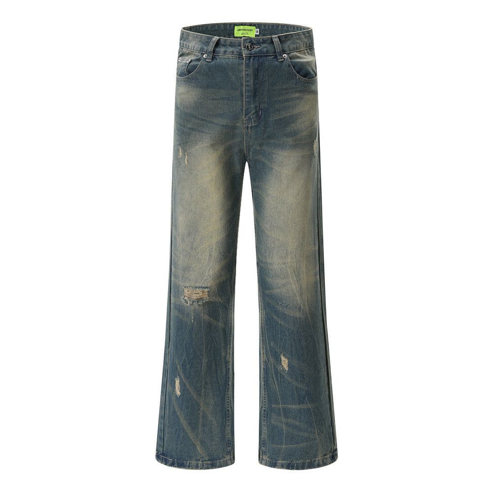 Japanese Brand × Jean Men's punk trend tie-dyed washed distressed jeans Size US 32 / EU 48 - 1 Thumbnail