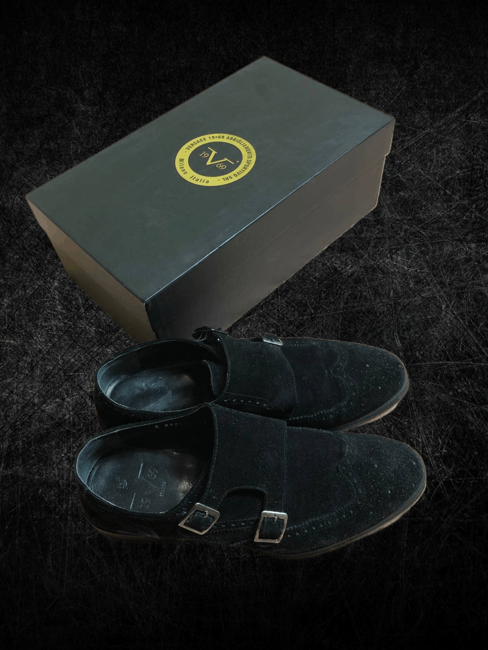 Versace Versace Loafers Men’s Black suebe Leather Made In Italy Size US 9 / EU 42 - 1 Thumbnail