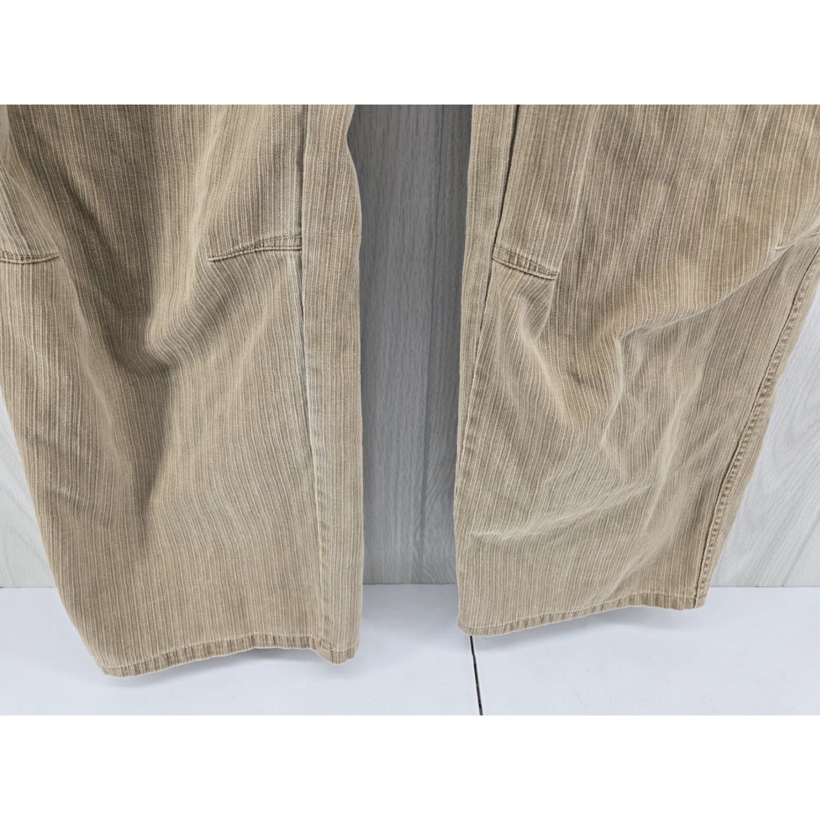 Vintage Kuhl Hi Lo Cord Khaki Beige Canvas Straight Leg Pants Men's 40x30 Size US 40 / EU 56 - 6 Thumbnail