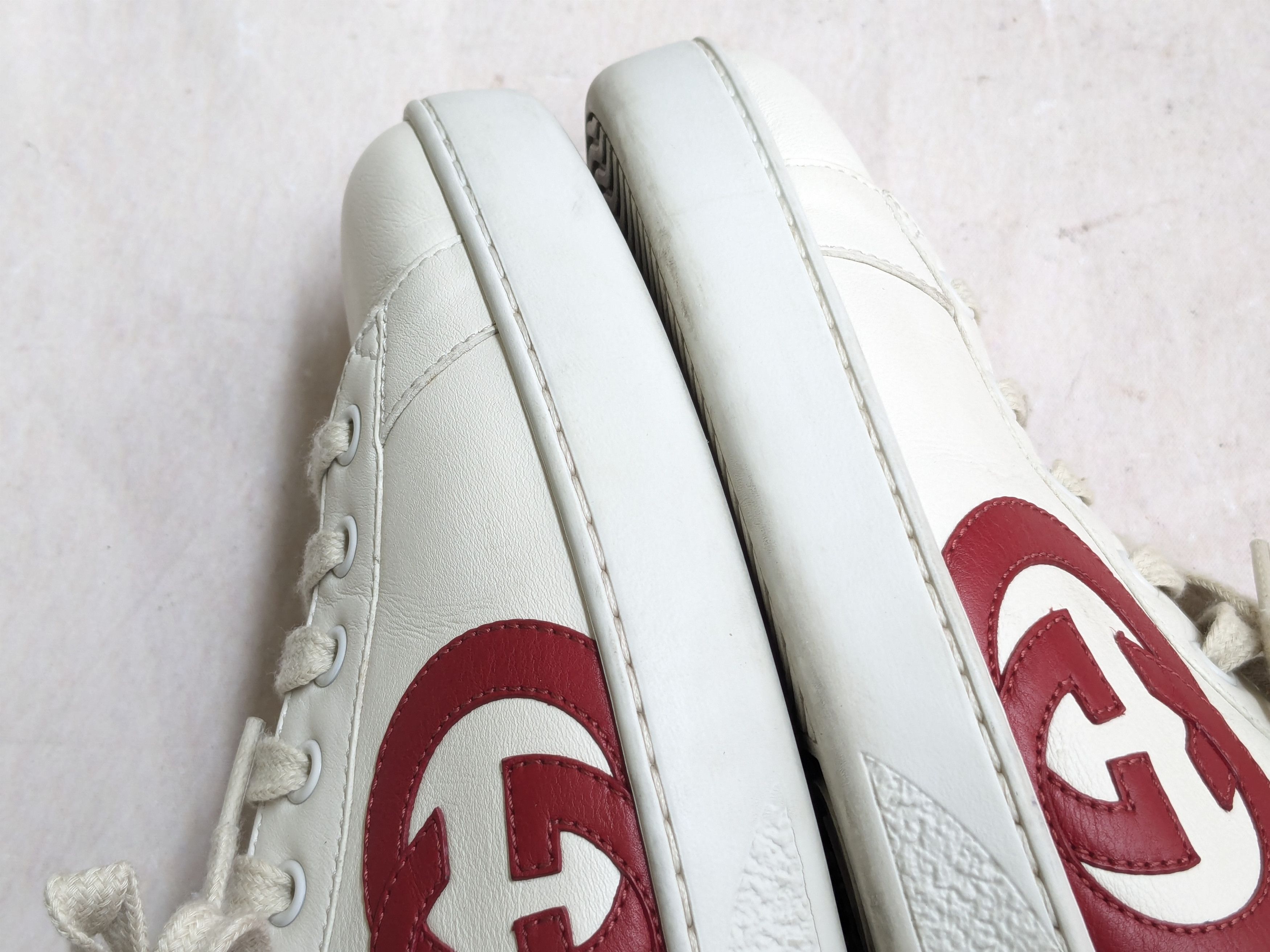 Gucci Ace Sneakers GG White Blue 10.5 Low Leather
