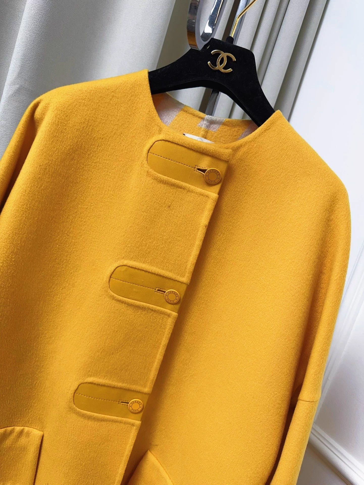 Hermes Hermes Yellow Long Cashmere Coat 36 99 New Size XS / US 0-2 / IT 36-38 - 3 Thumbnail