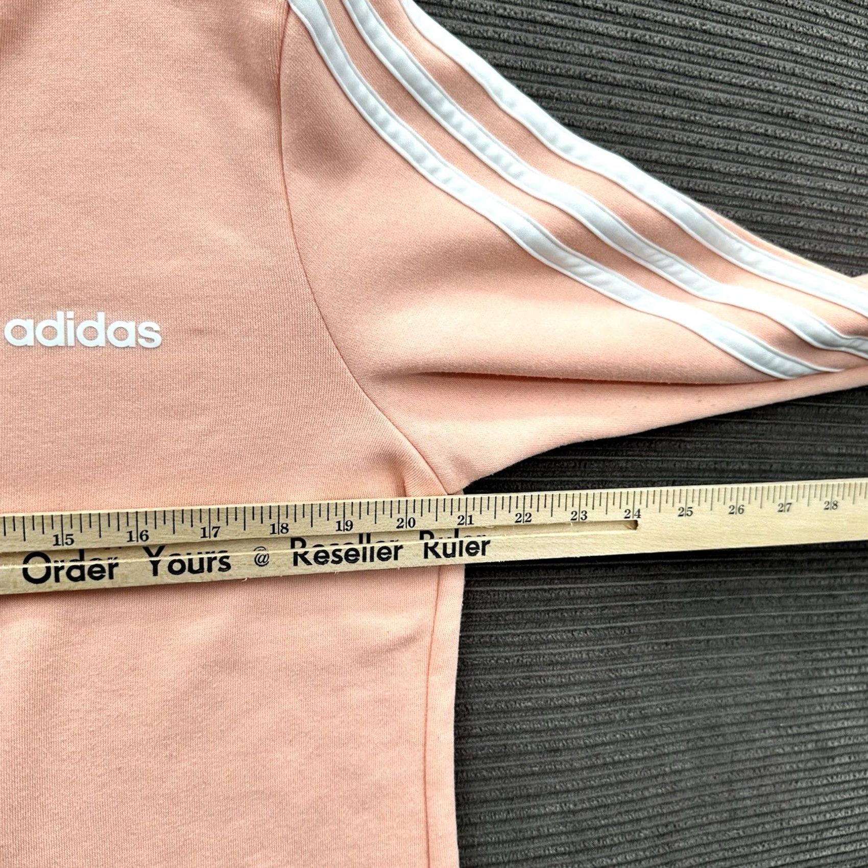 Adidas Adidas Sweatshirt Women Large Peach Orange Polyester 3 Stripe Pullover Crewneck Logo Size L / US 10 / IT 46 - 4 Thumbnail