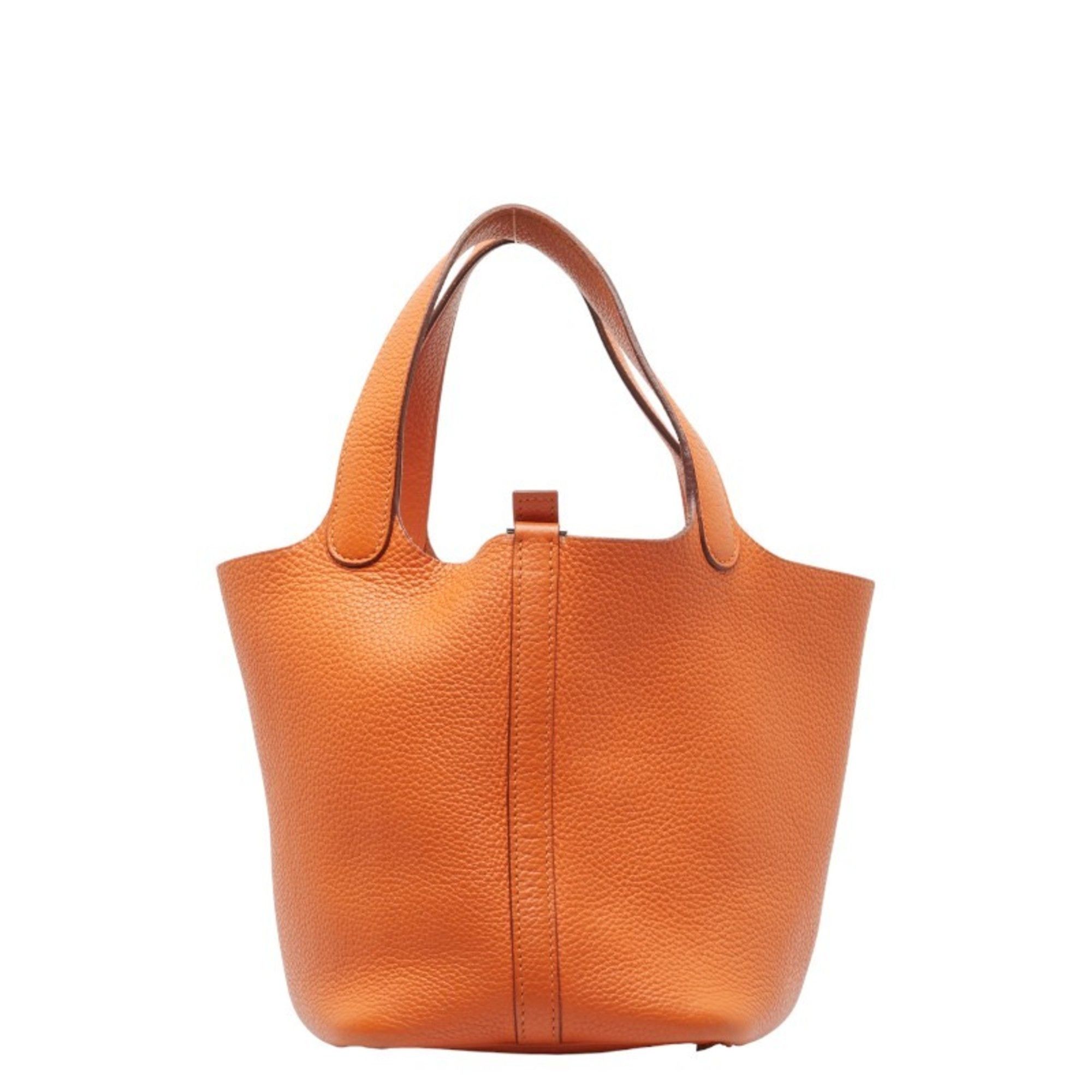 image of Hermes Picotin Pm Handbag Orange Taurillon Clemence Women's Hermes
