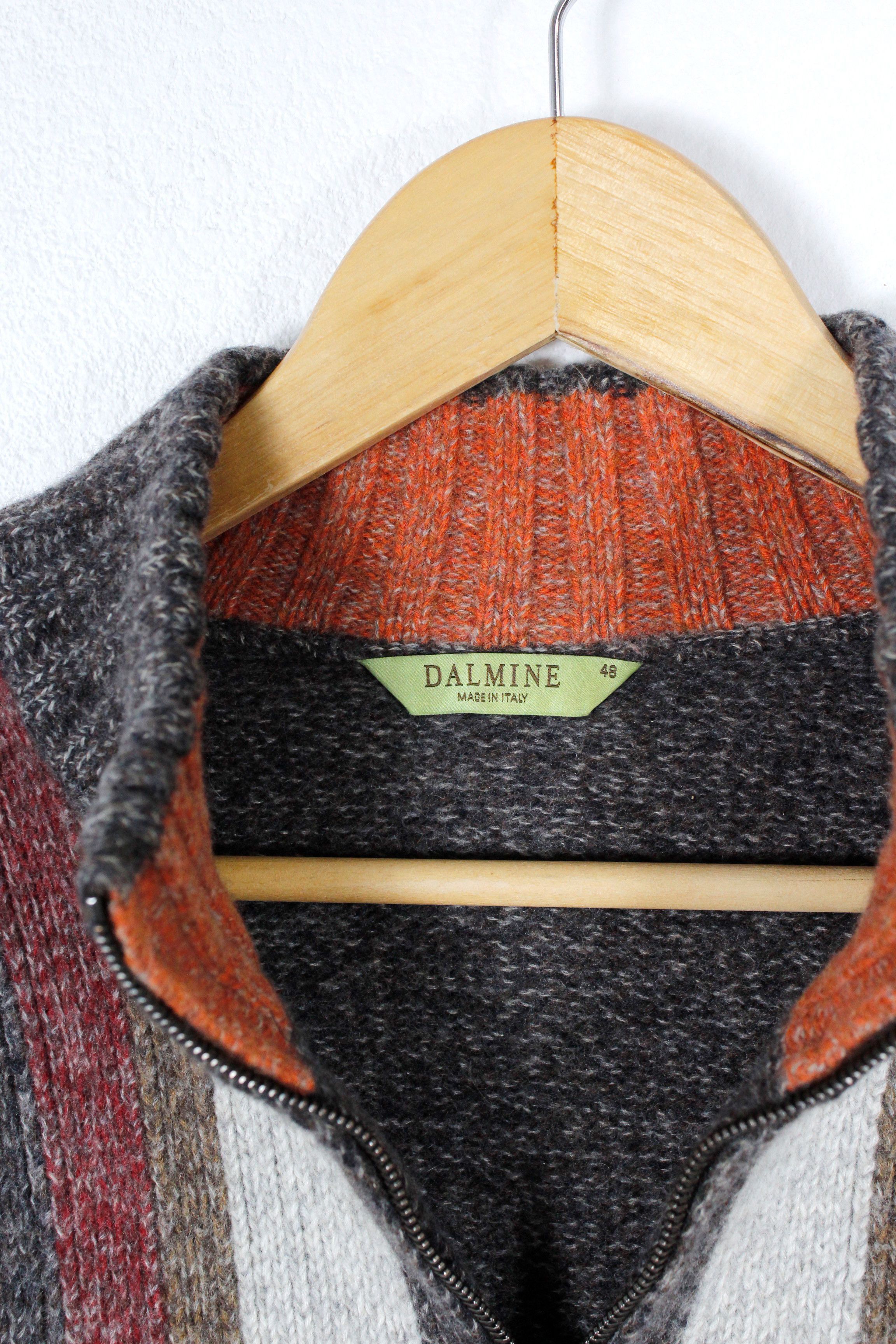 Dalmine Dalmine Italy Striped Cashmere Wool Zip Sweater Size US M / EU 48-50 / 2 - 3 Thumbnail