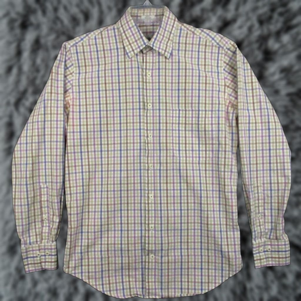 Peter Millar Peter Millar Shirt Small Men Weekender Wash Long Sleeve Plaid Check Cotton Size US S / EU 44-46 / 1 - 1 Thumbnail