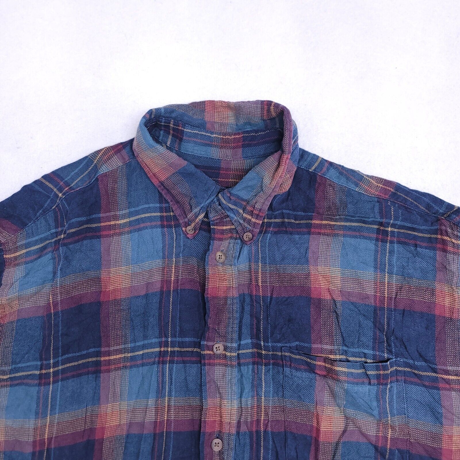 Consensus Sportswear Consensus Madras Flannel Casual Shirt Men Size Medium M Blue Size US M / EU 48-50 / 2 - 1 Thumbnail