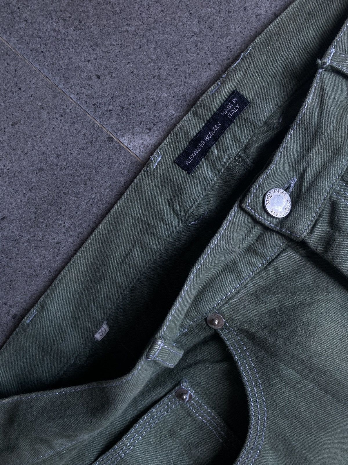Alexander McQueen Alexander McQueen Green Twill Pants Size US 34 / EU 50 - 4 Thumbnail