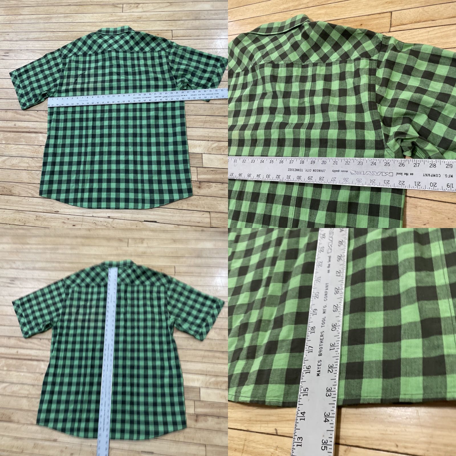 Rocawear VINTAGE Rocawear Shirt Men 3XL Plaid Distressed Green Black Snap Button-Up Short Sleeve Collared 90s Grunge Hip Hop Size US XXL / EU 58 / 5 - 8 Thumbnail
