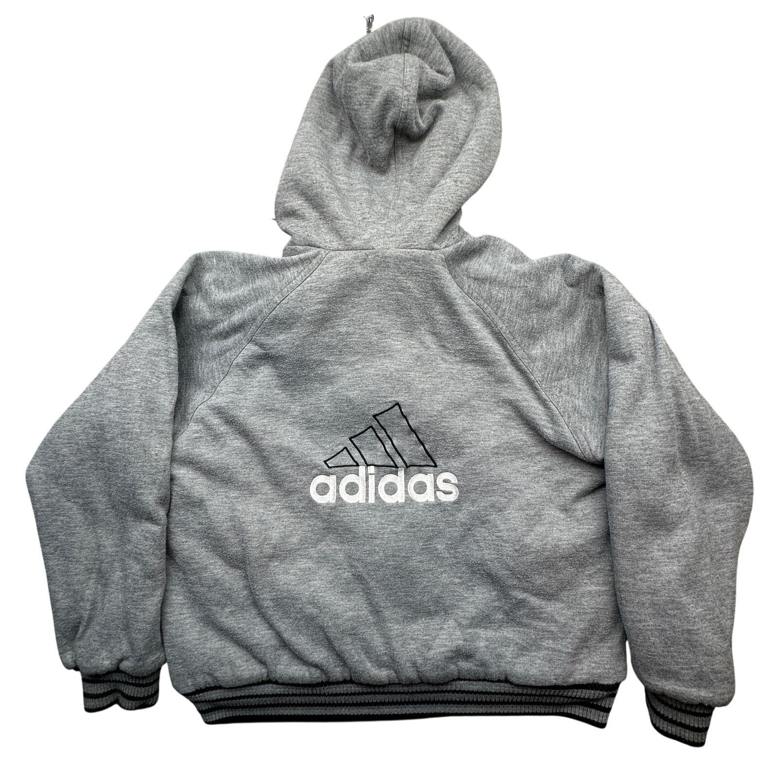 Adidas VTG 90s Adidas Reversible Nylon Jacket Hoodie Mens Medium Size US M / EU 48-50 / 2 - 1 Thumbnail