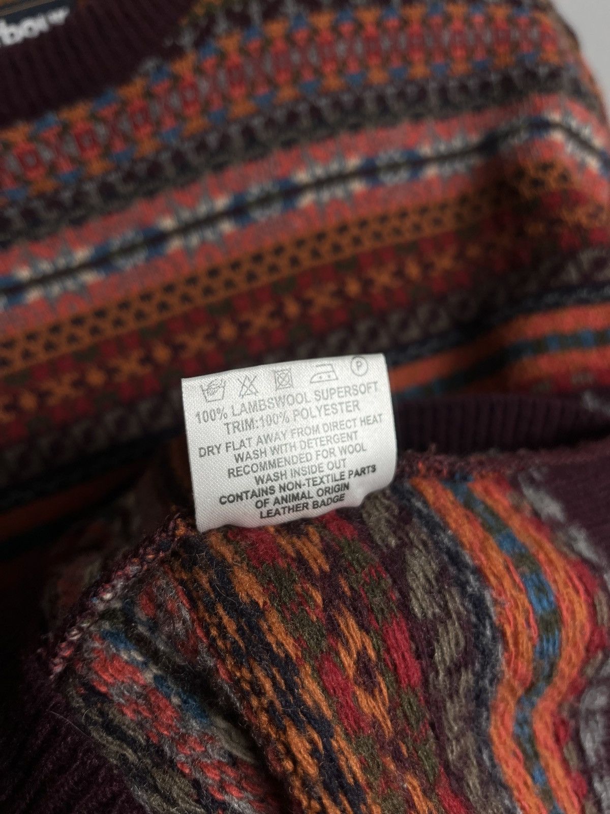 Barbour Men’s Barbour Martingale Crewneck Wool Sweater Knit Orange Size US L / EU 52-54 / 3 - 8 Thumbnail