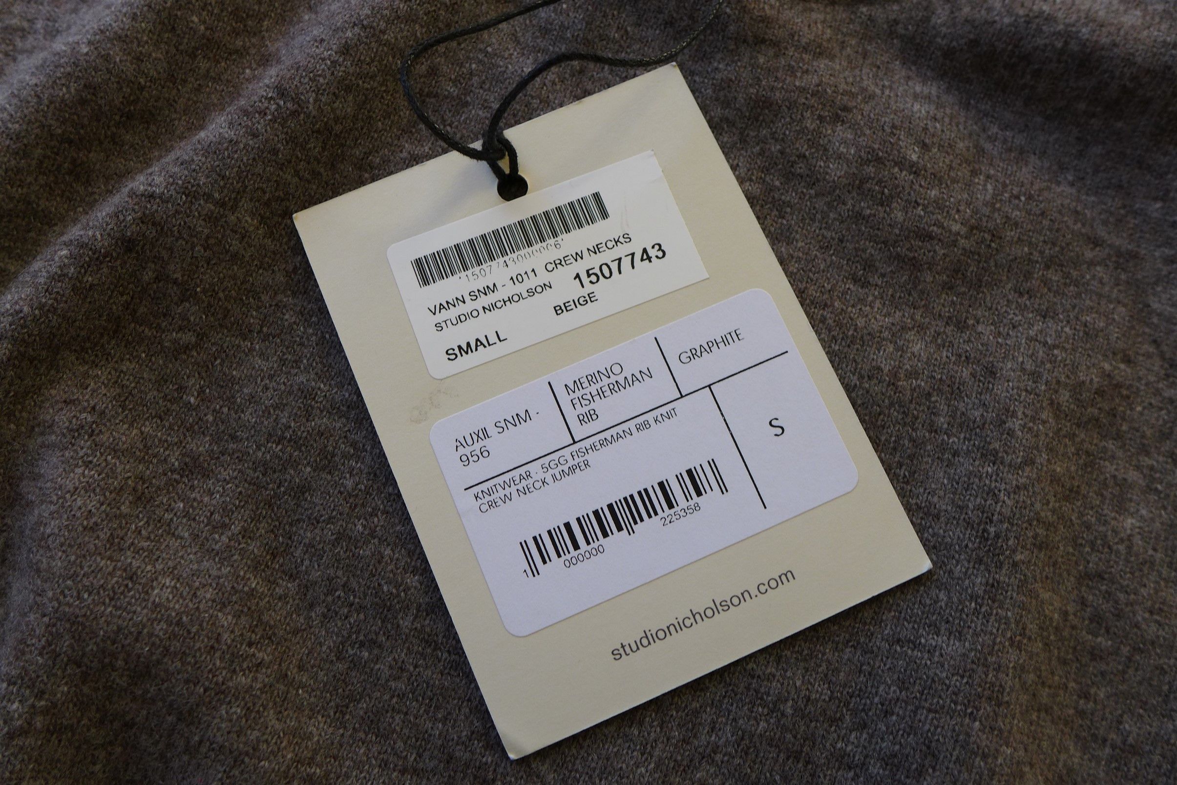 Studio Nicholson Studio Nicholson Fisherman Rib Sweater - Graphite Wool Size US S / EU 44-46 / 1 - 12 Thumbnail