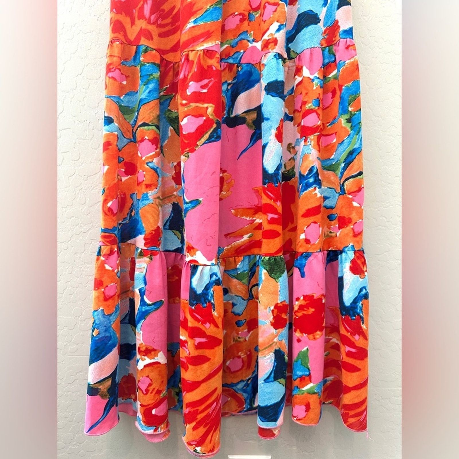 Other Q2 | Bright Colorful Abstract Floral Artsy Modern Maxi Skirt Size 30" / US 8 / IT 44 - 3 Thumbnail