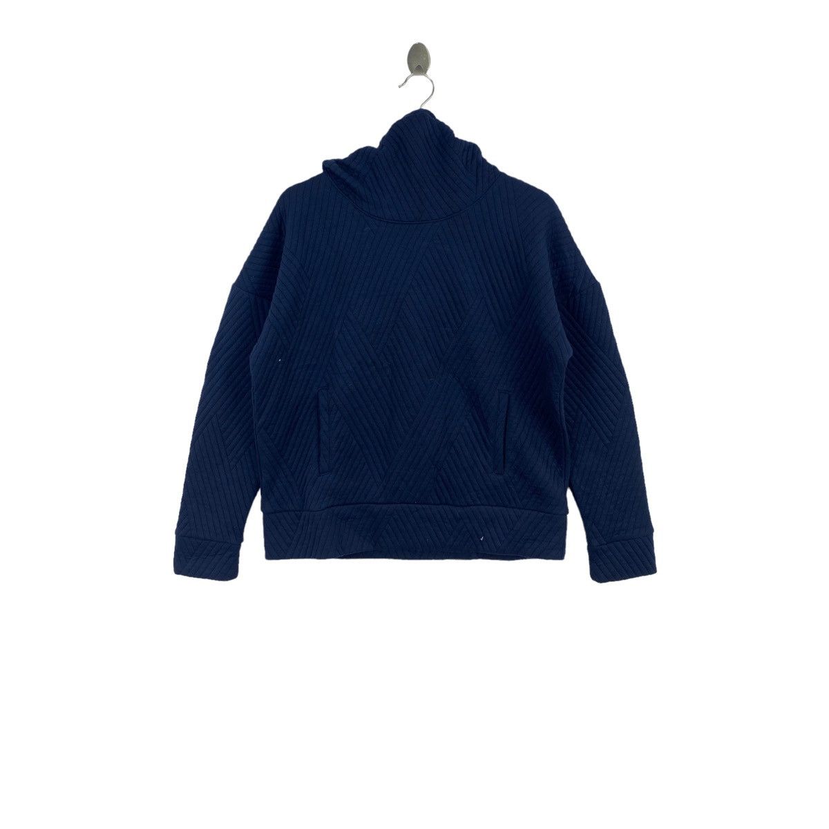 Gap Vintage GAPFIT Navy Quilted Plain Hoodie Sweatshirt Size US S / EU 44-46 / 1 - 1 Thumbnail