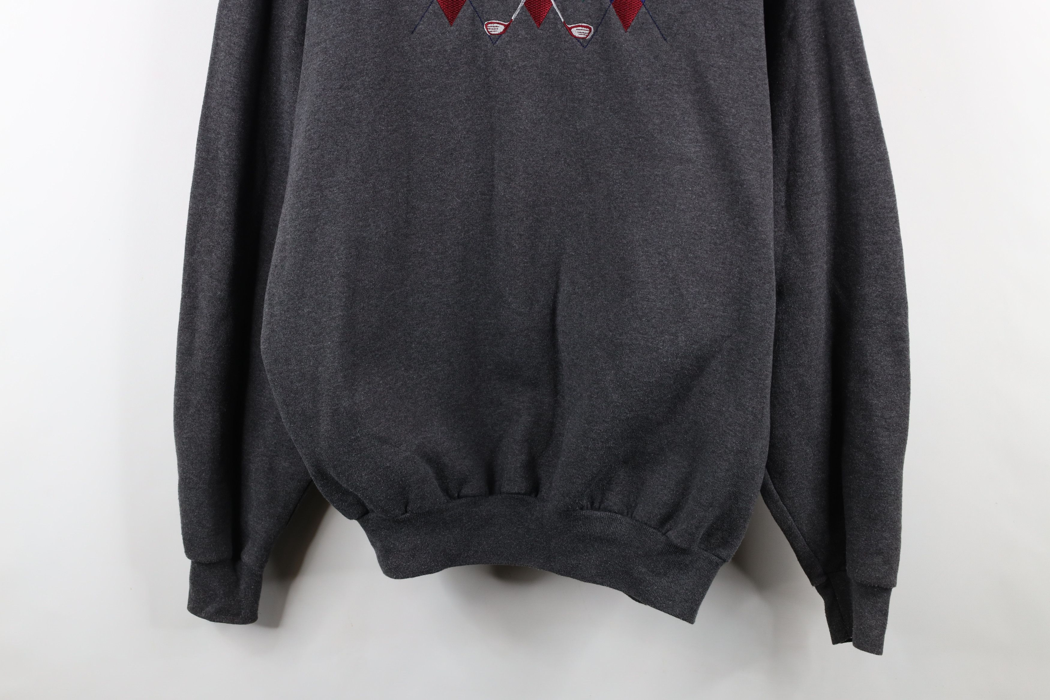 Vintage Vintage 90s Streetwear Diamond Golf Crewneck Sweatshirt Size US XL / EU 56 / 4 - 3 Thumbnail