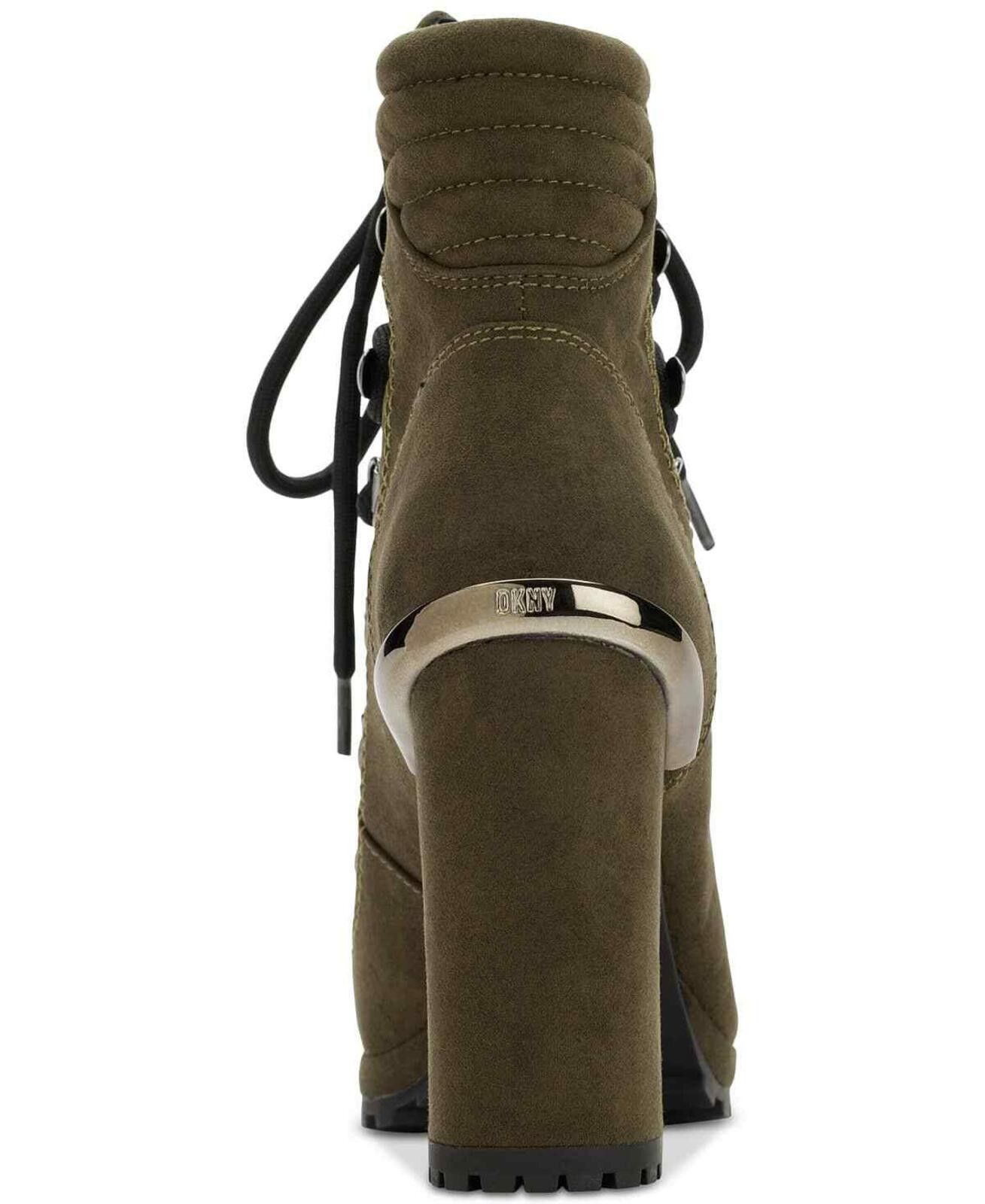 DKNY DKNY Women's Lenni Lace-Up Platform Block-Heel Boots Size US 5 / IT 35 - 3 Thumbnail