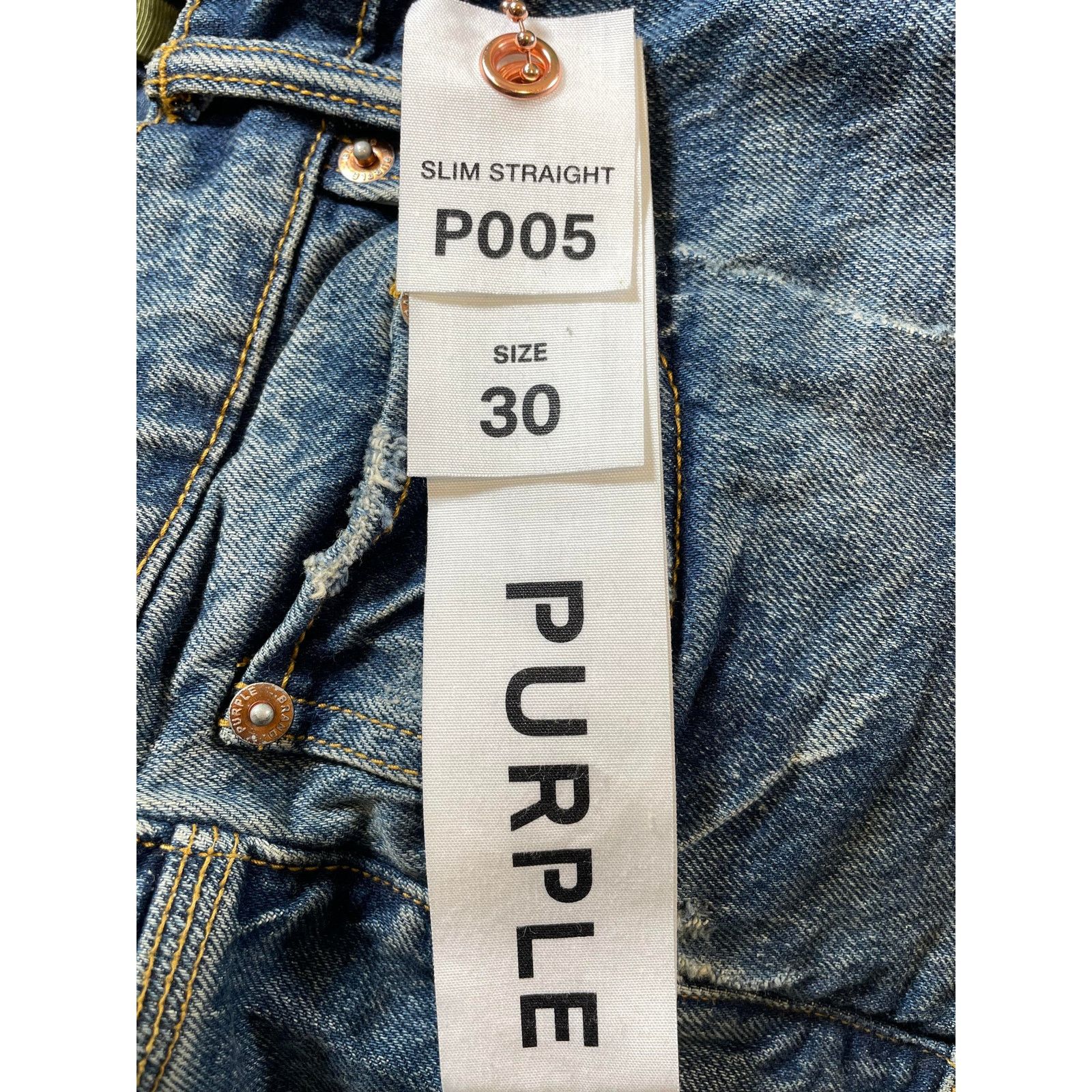 Purple Brand Purple Brand Dark Wash Knee Ripped Jeans Size US 30 / EU 46 - 3 Thumbnail