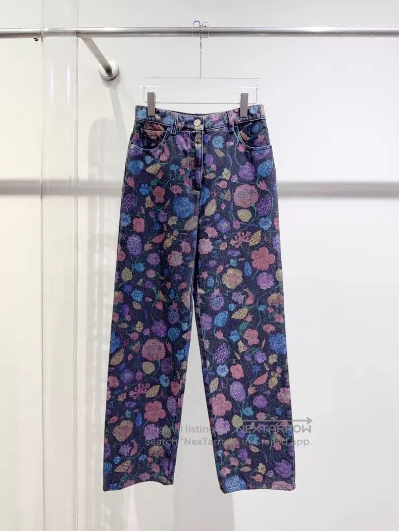 Chanel Chanel 21A colourful floral jeans Size 24" / US 00 / IT 34 - 1 Thumbnail
