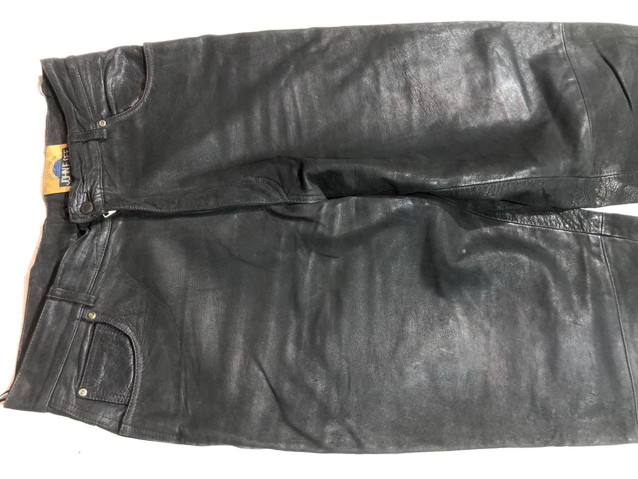 Vintage John F Gee. Vintage Rare Moto Biker Leather Pants Size US 34 / EU 50 - 5 Thumbnail