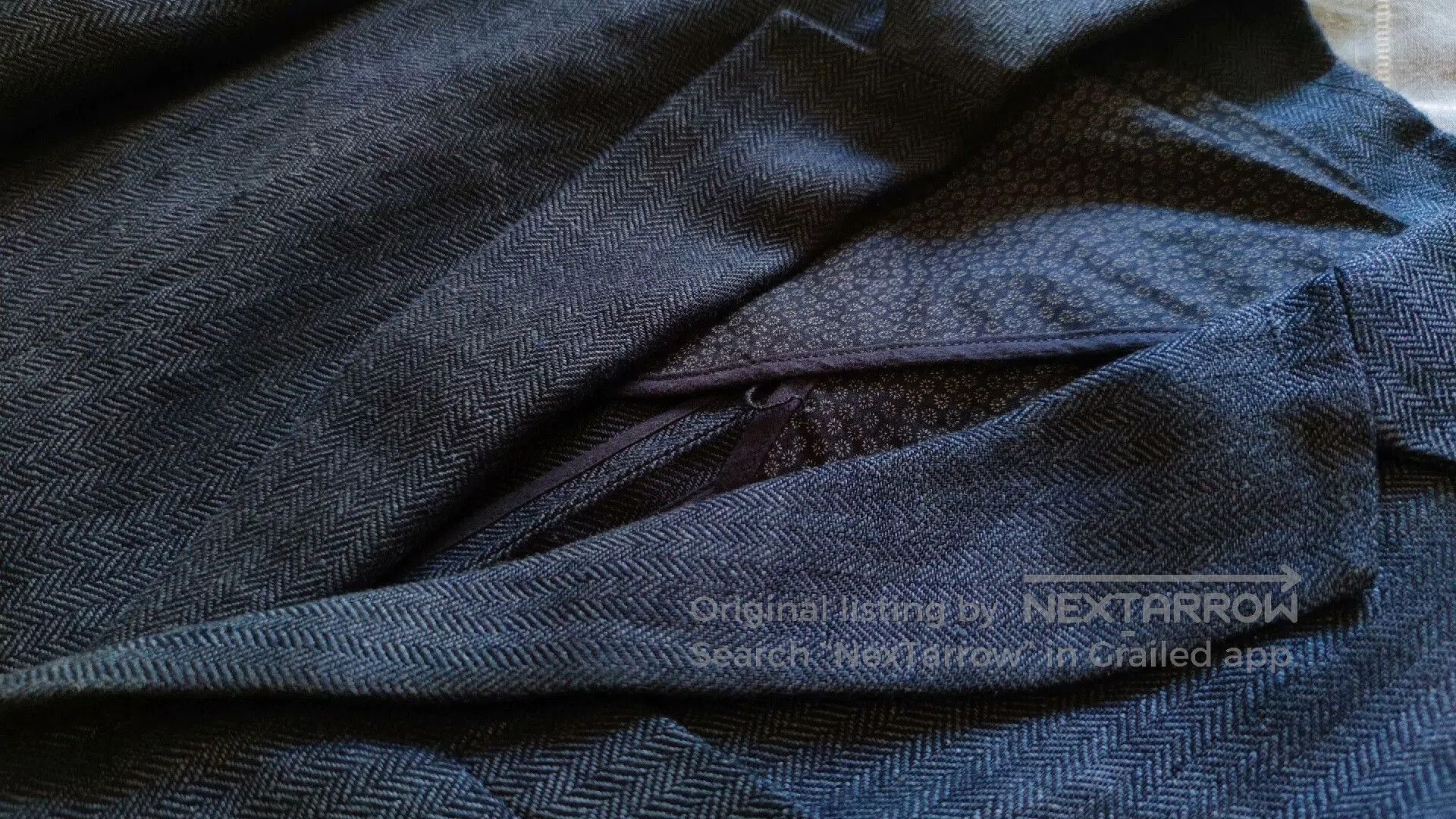 Other French Handcrafted Blue Houndstooth Suit for Men. Size US M / EU 48-50 / 2 - 1 Thumbnail