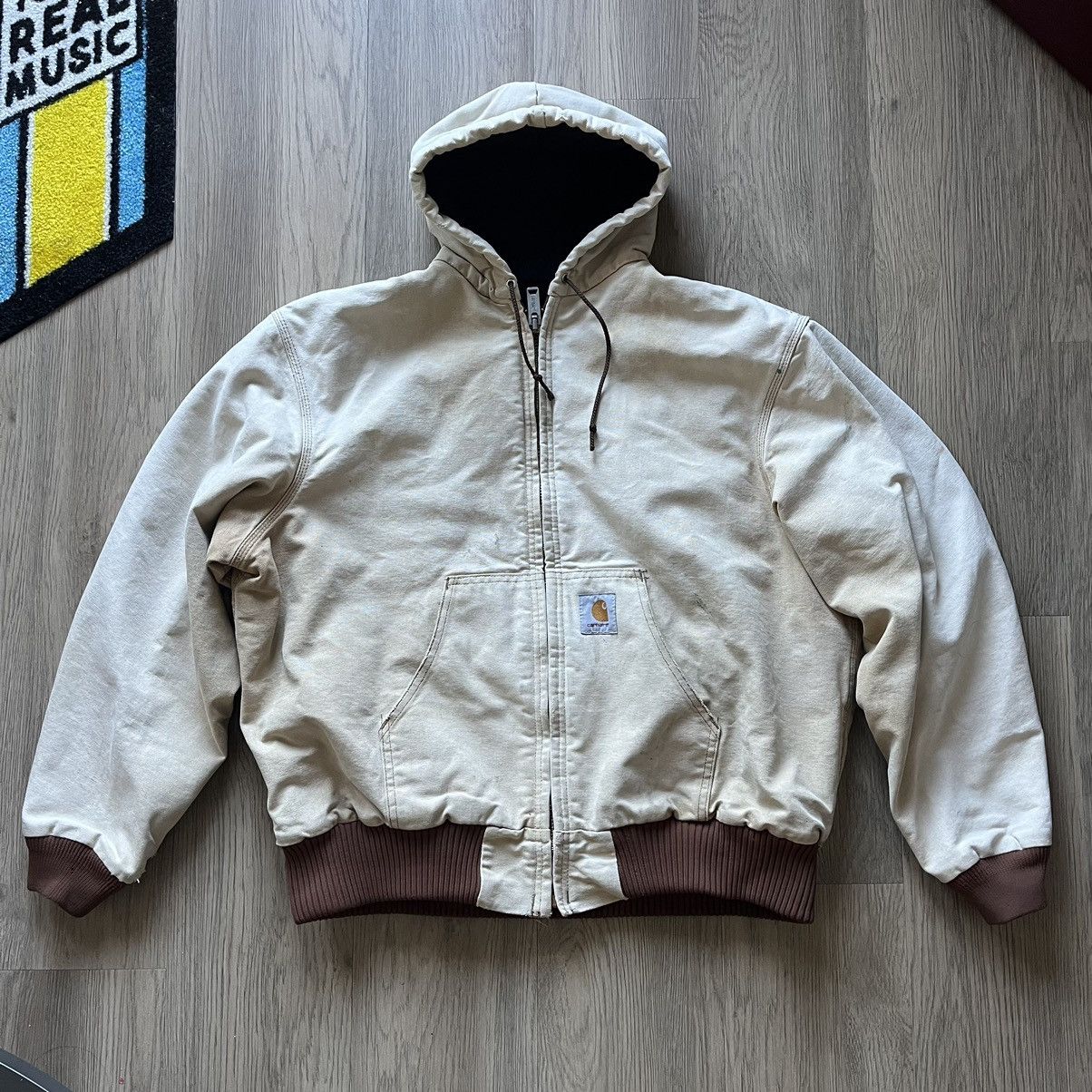 Carhartt × Vintage Crazy Vintage Faded Tan Brown Carhartt Jacket Large Size US L / EU 52-54 / 3 - 1 Thumbnail
