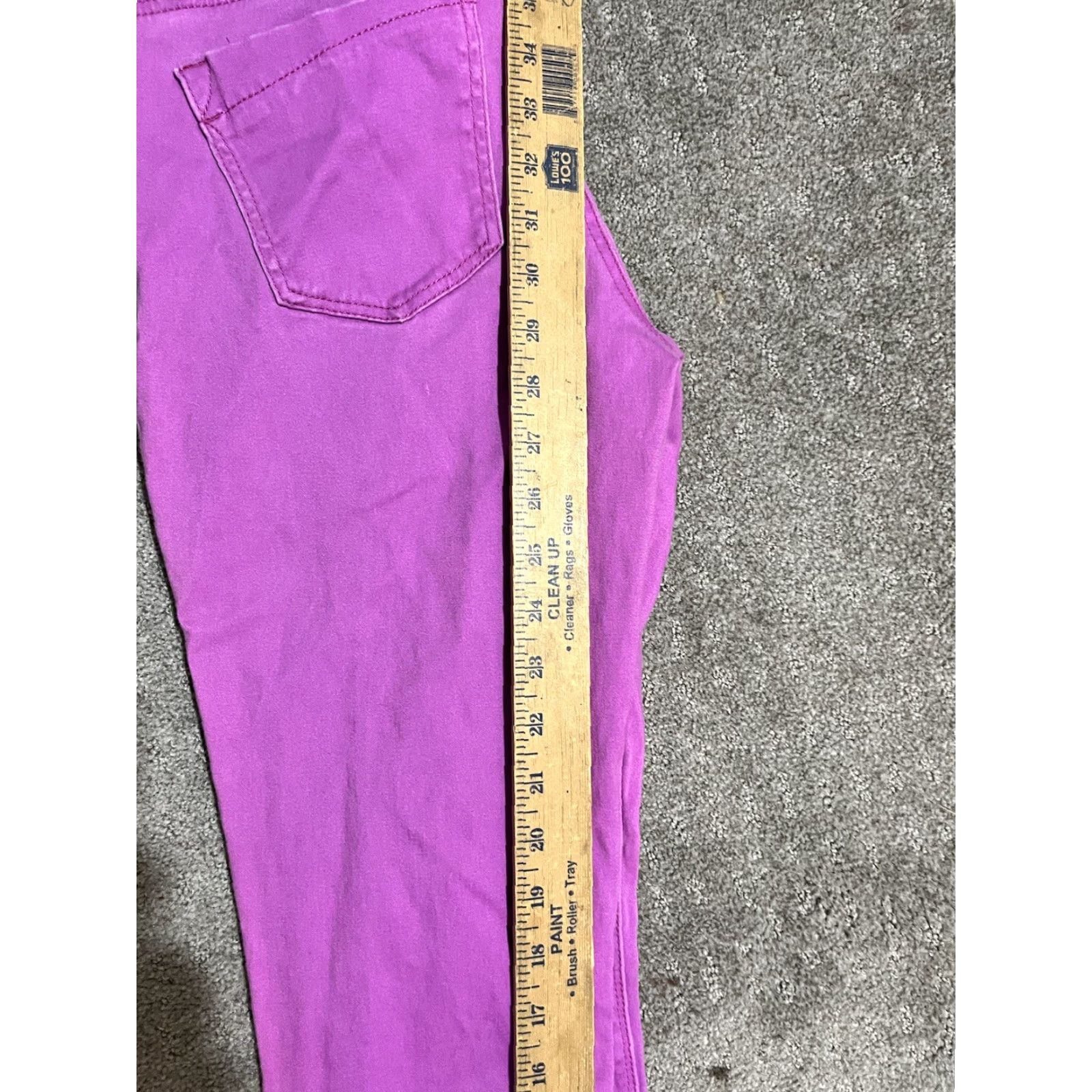 Express Express Women's Skinny Jeans Size 6 Purple Solid Stretch Denim Regular Fit Size 28" / US 6 / IT 42 - 7 Thumbnail
