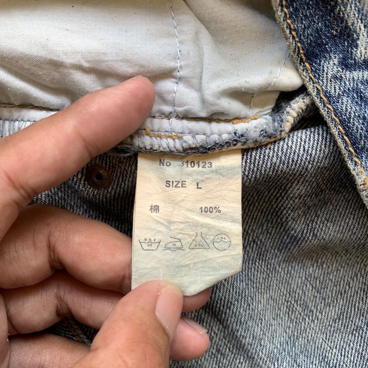 Japanese Brand Midas Flare Jeans Painted Distress Bootcut ifsix LGB Style Size US 31 - 8 Thumbnail