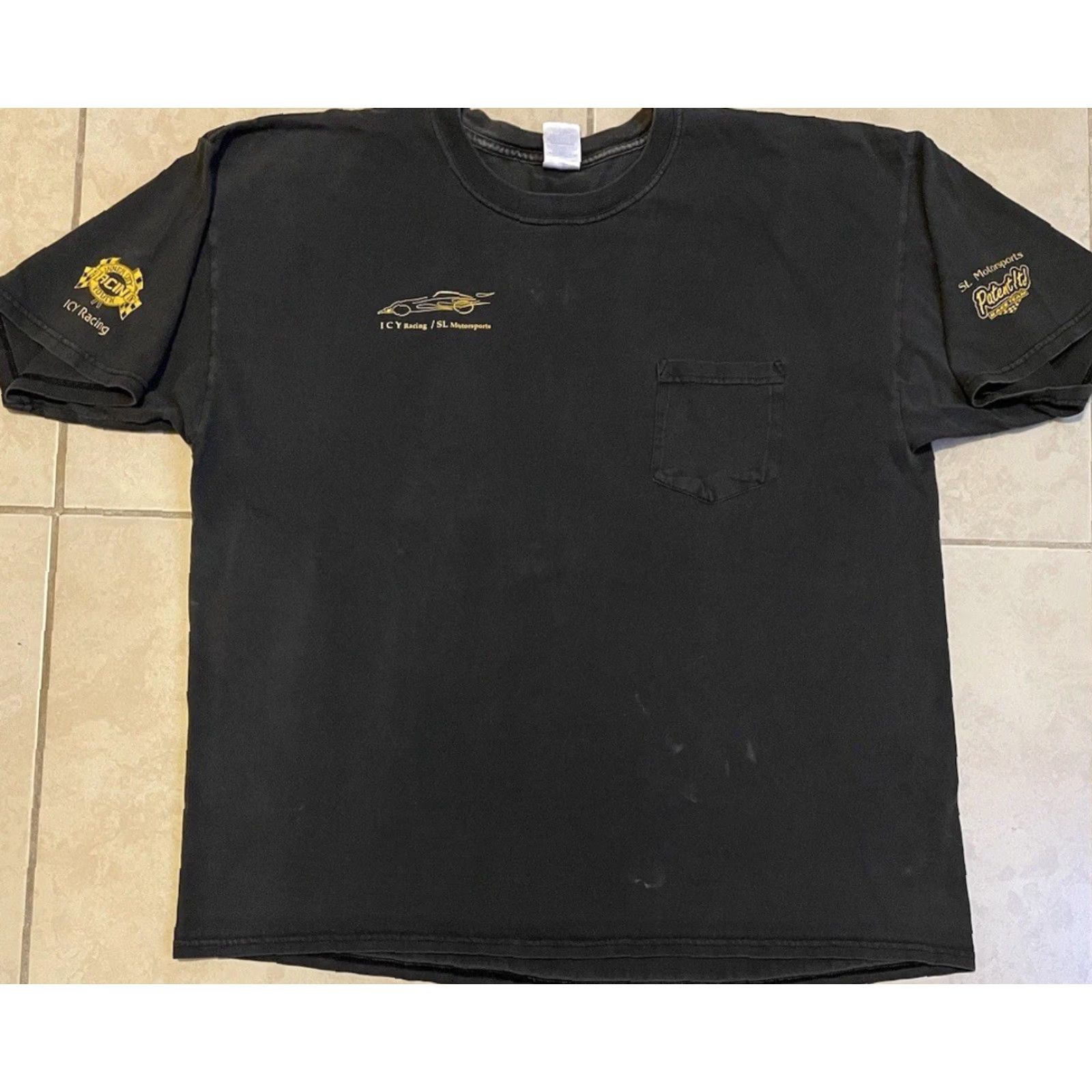 Vintage Vtg SL Motorsports Faded Flames Shirt 2XL Black Mens T-Shirt Distressed Grunge Harley Fire 80s 90s Racing Skate Street Size US XXL / EU 58 / 5 - 2 Thumbnail
