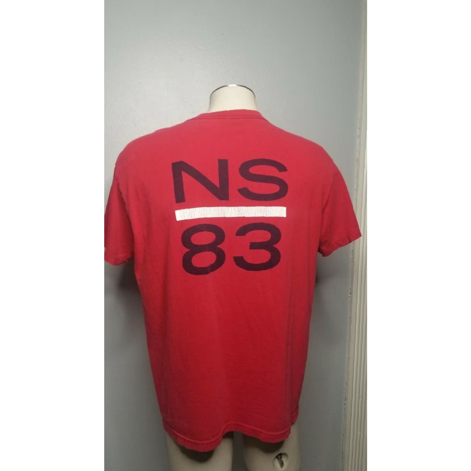 Nautica VINTAGE Nautica T Shirt Mens M Red Double-Sided Logo Sail 90s Crew Neck Cotton Shirt Mens Size US M / EU 48-50 / 2 - 5 Thumbnail