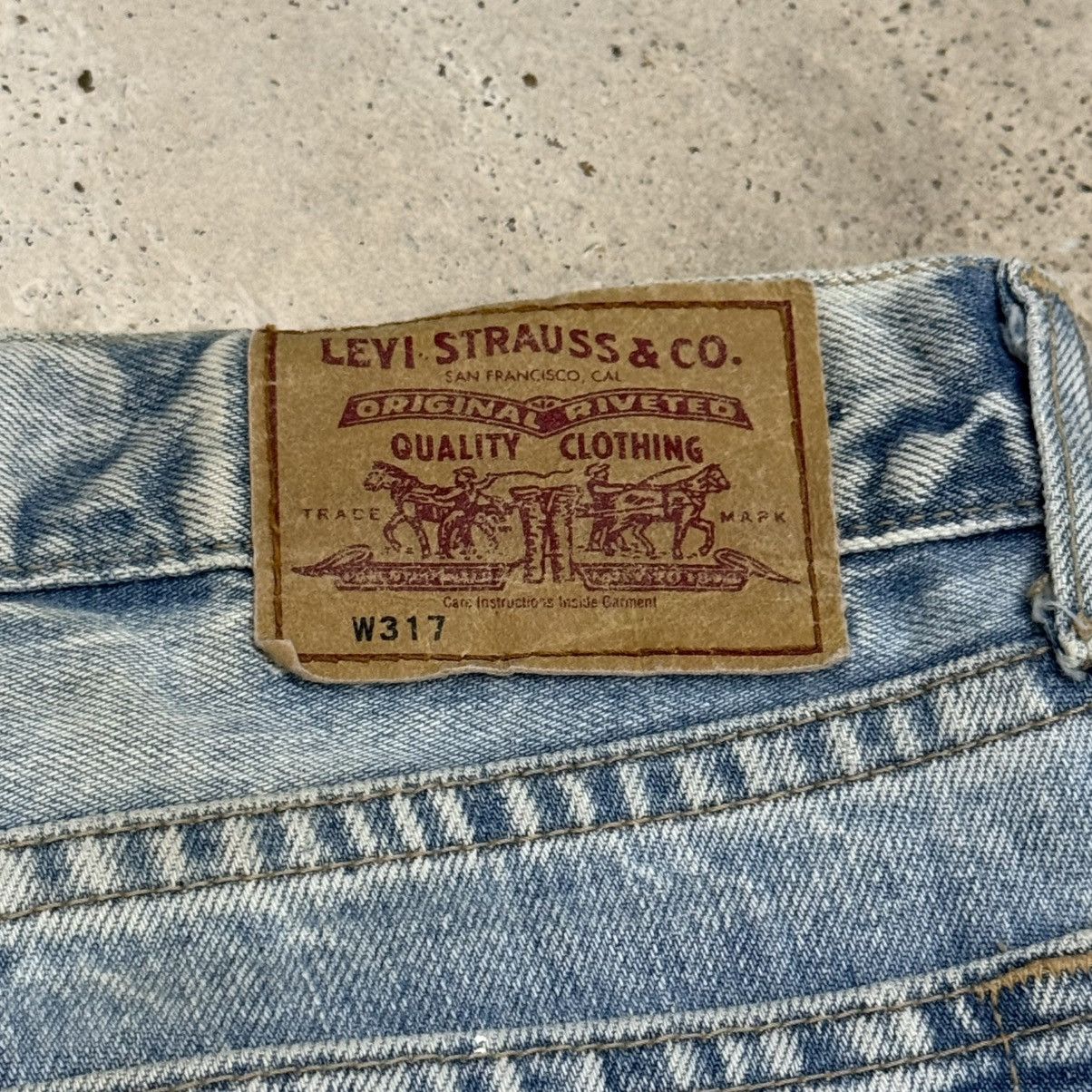 Levi's Vintage Y2K Levis W317 Flare Paints Designer Inspired Pants Size 30" / US 8 / IT 44 - 14 Thumbnail