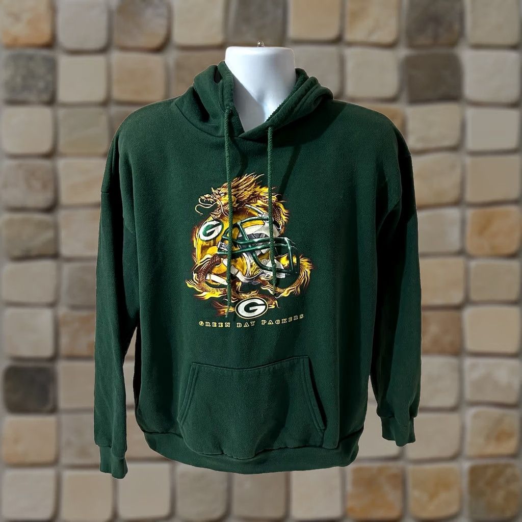 NFL Vintage Green Bay Packers Sweatshirt Hoodie Pullover Men Large NFL Tag Size US L / EU 52-54 / 3 - 1 Thumbnail