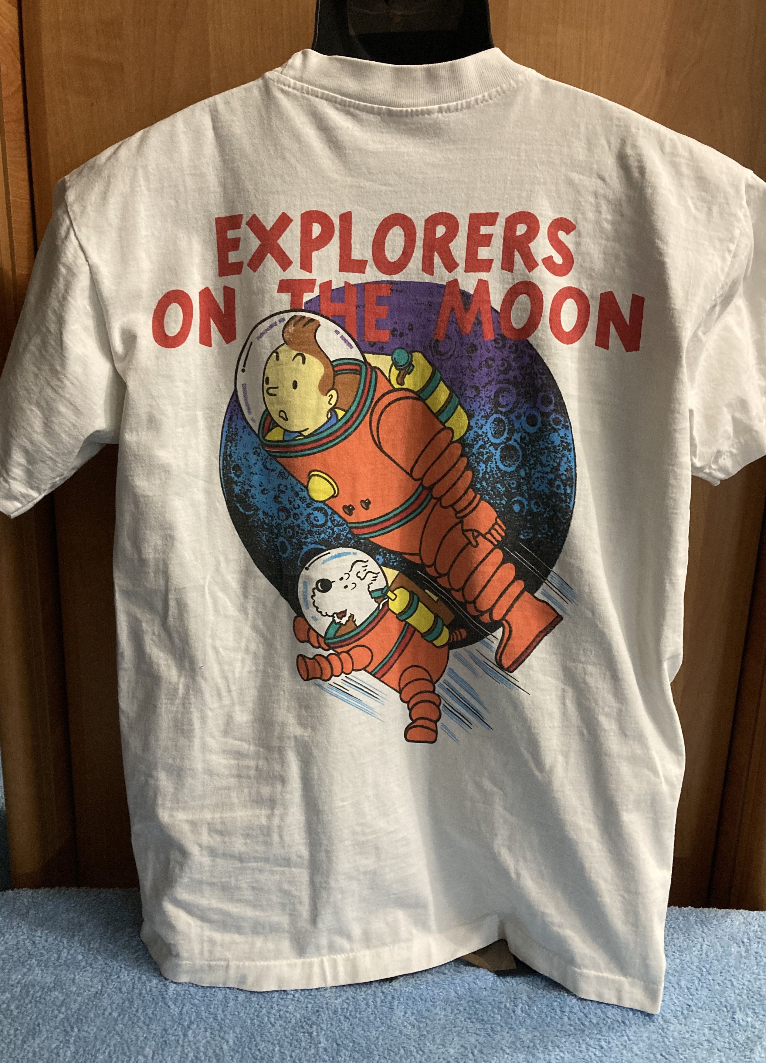 Cartoon Network Rare Vintage 90-s Tin Tin explorers Single Stitch T-shirt Size US L / EU 52-54 / 3 - 2 Thumbnail
